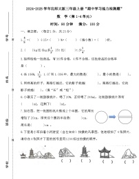 广东省梅州市2024-2025学年六年级上册北师大版数学“期中学习能力检测题”(含答案)