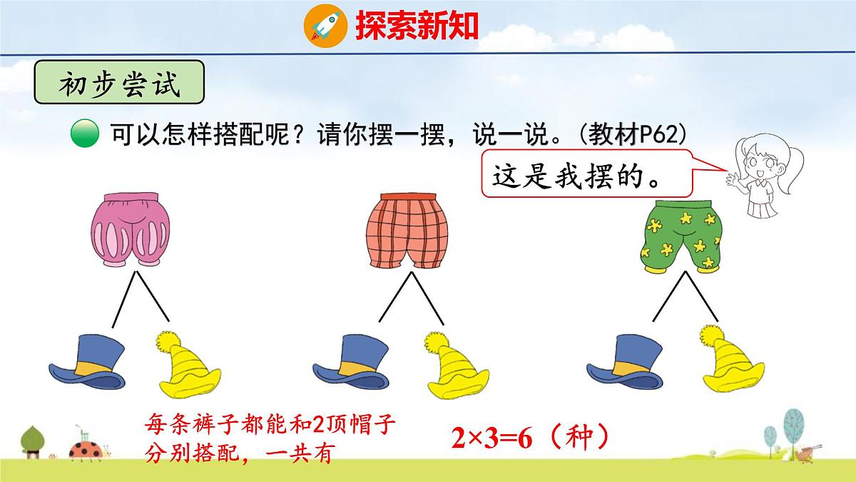 北师大版(2024)新教材三年级数学上册课件 数学好玩 搭配中的学问第5页