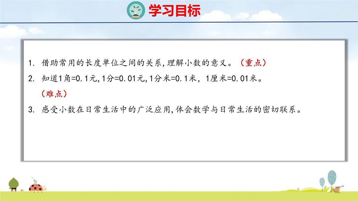 北师大版(2024)新教材三年级数学上册课件 7.6 生活中的小数第2页