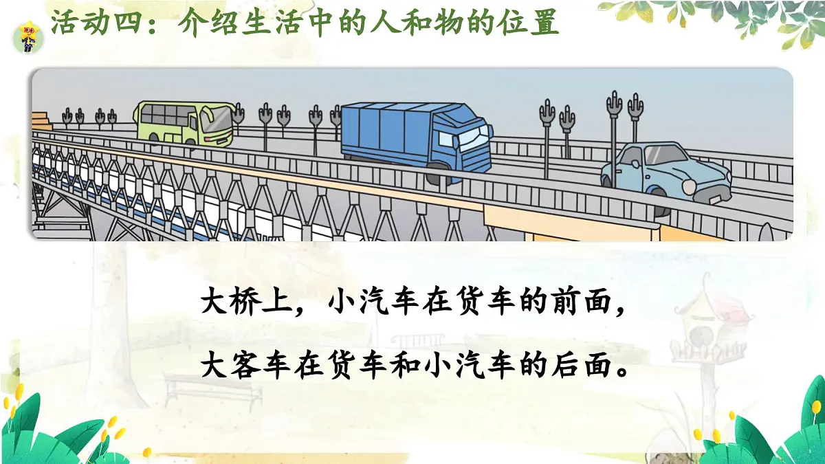 西师2004版数学一年级上册 综合与实践经 活动四 介绍生活中人和物的位置 PPT课件第6页