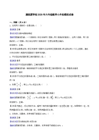 潇湘源学校2025年六年级数学小升初模拟试卷（二）(教师版)