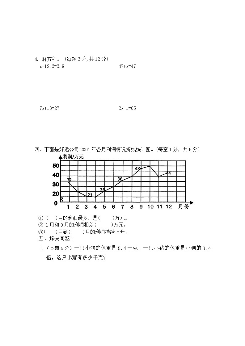 小学学科素养展示数学期末复习(试题)-2024-2025学年四年级下册数学北师大版第3页