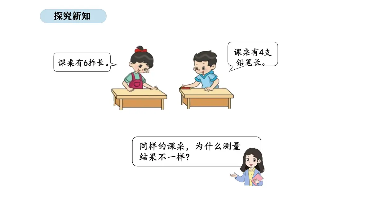 2025-2026学年度北师大版数学二年级上册2.2 课桌有多长(1)(课件)第4页