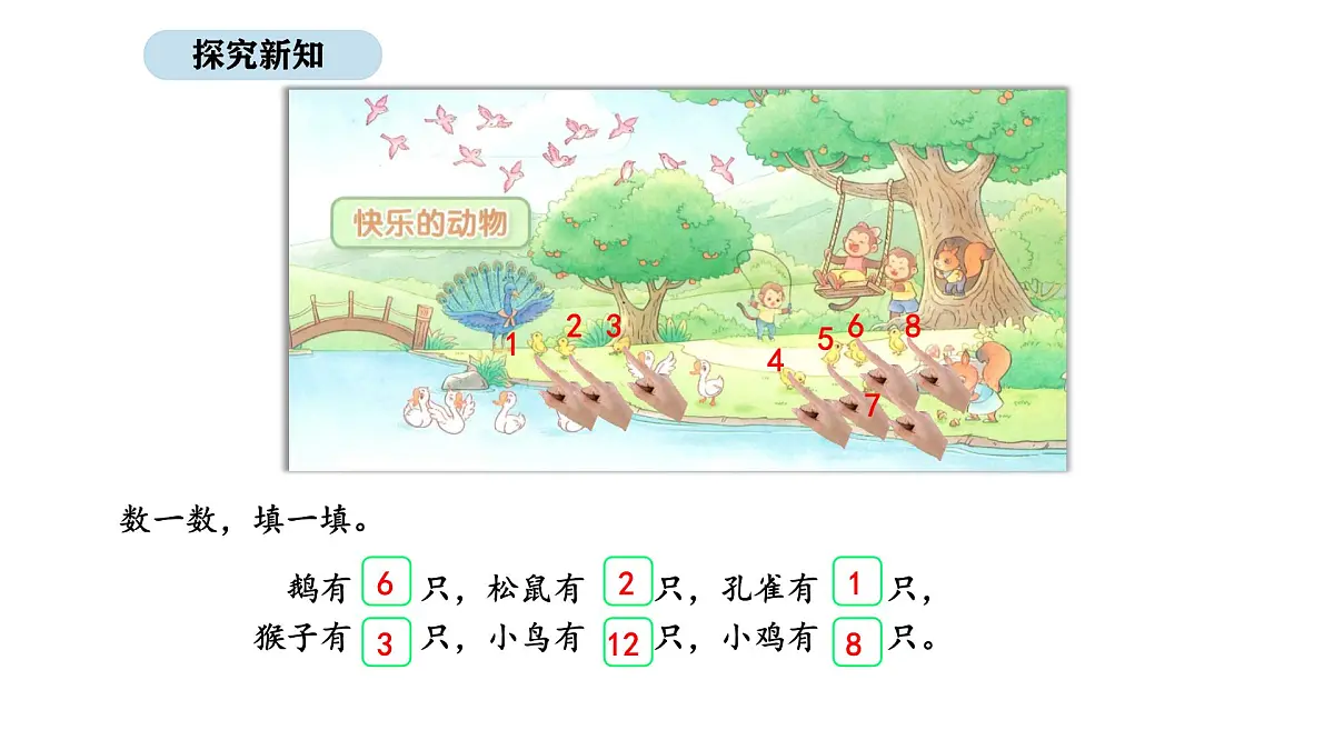 2025-2026学年度北师大版数学二年级上册3.5 快乐的动物(1)(课件)第8页