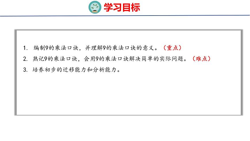 5.1.3 9的乘法口訣(課件)2025-2026學年度人教版數(shù)學二年級上冊第2頁