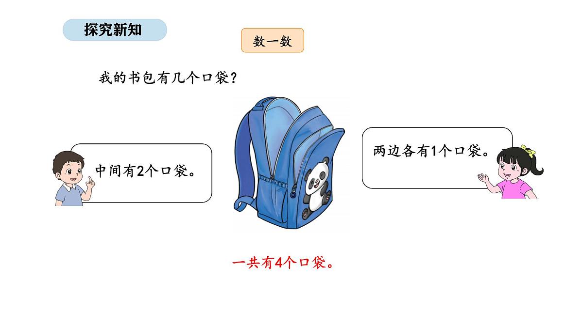2025-2026学年度北京版数学一年级上册我是小学生 活动三 整理书包(课件)第3页