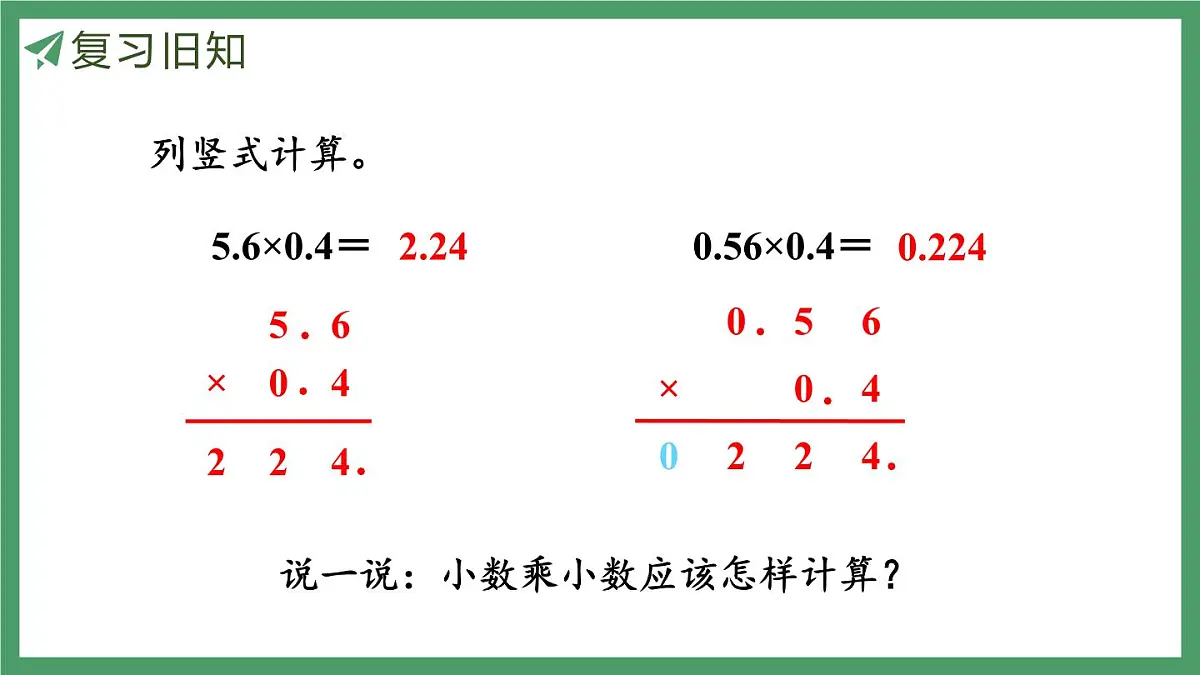 新人教版数学五年级上册1.4小数乘小数(2)课件第3页