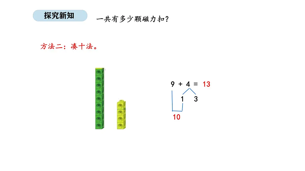 北京版数学一年级上册4.4 9加几(课件)第6页