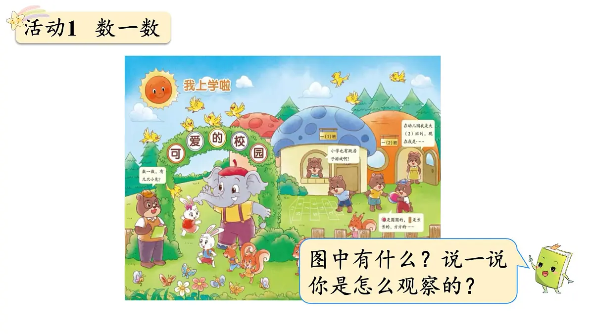 2025年秋北师大版一年级数学上册 我上学啦(课件)第2页