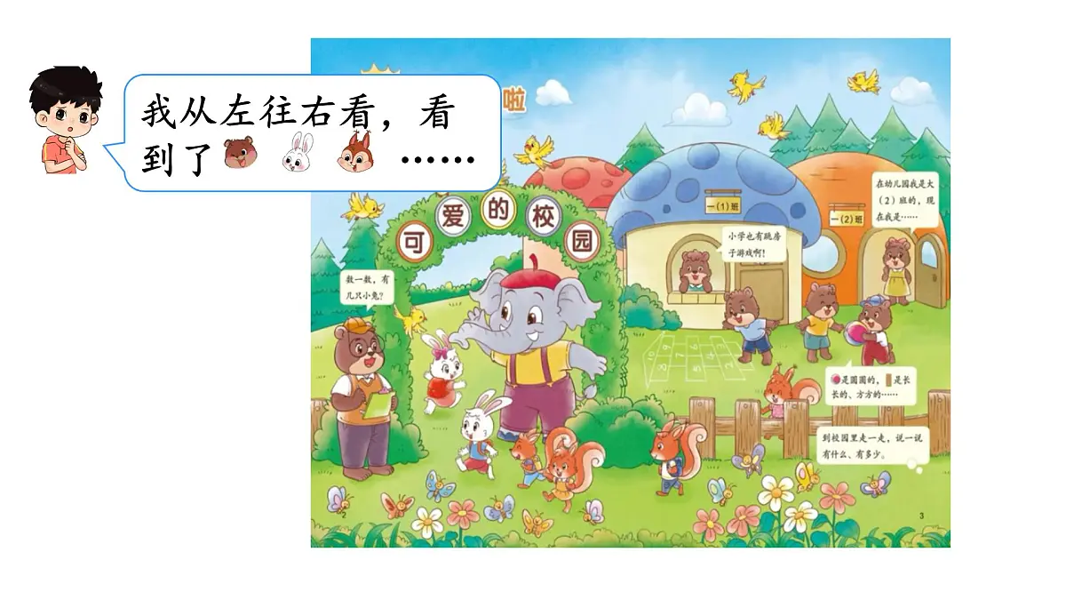 2025年秋北师大版一年级数学上册 我上学啦(课件)第4页