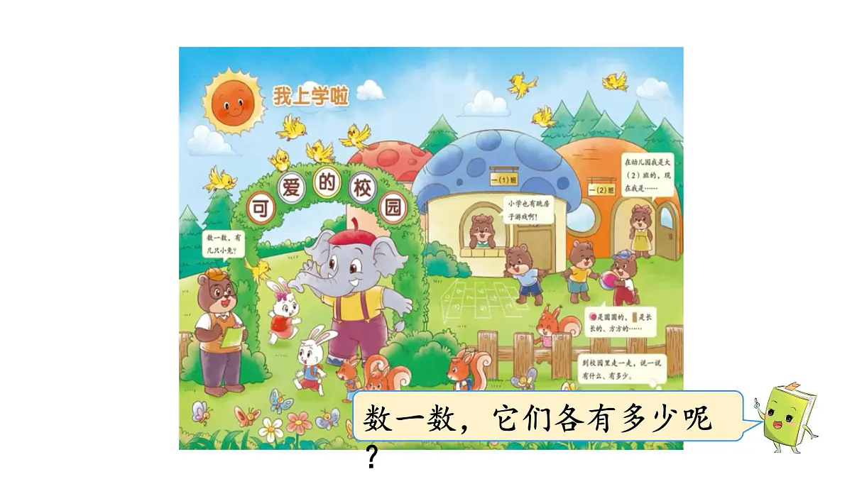 2025年秋北师大版一年级数学上册 我上学啦(课件)第5页