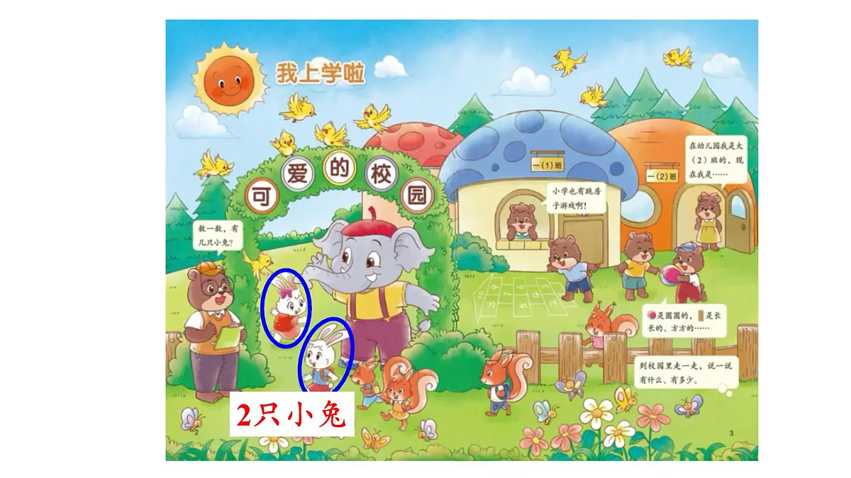 2025年秋北师大版一年级数学上册 我上学啦(课件)第7页