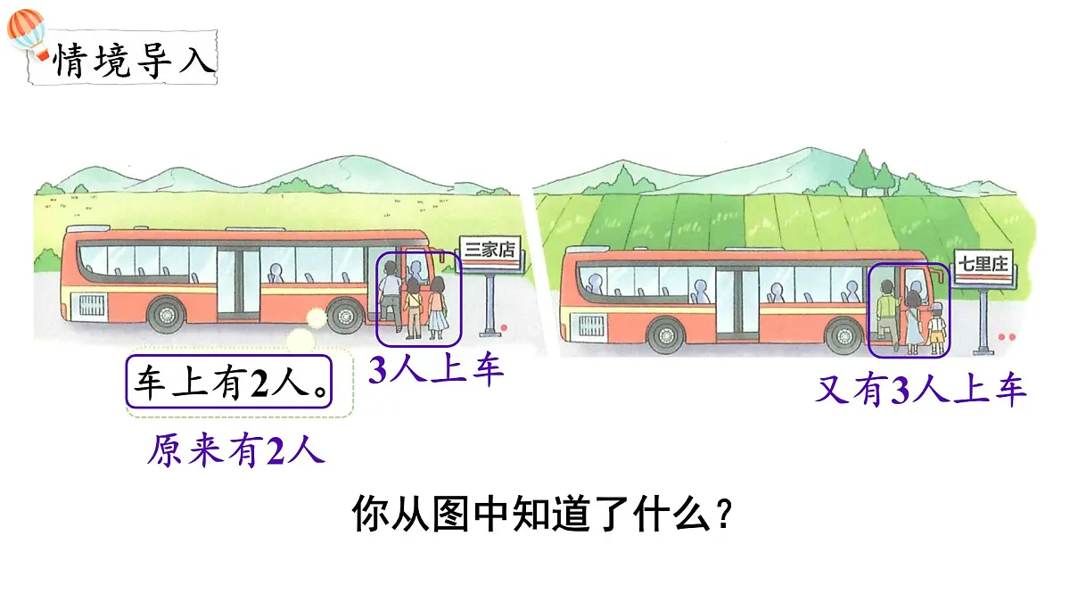 2025年北师大一年级数学上册 4.6 乘车(1)(课件)第2页