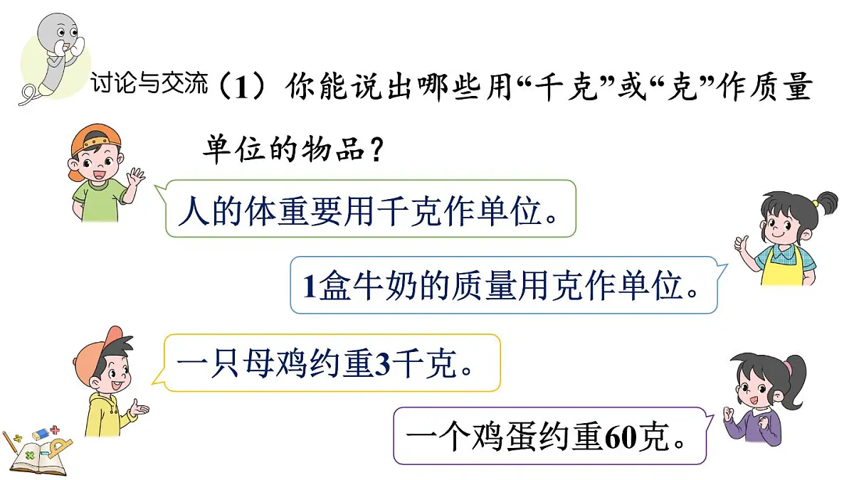称量物体 1 分享调查结果(课件)2025-2026学年冀教版三年级数学上册第7页