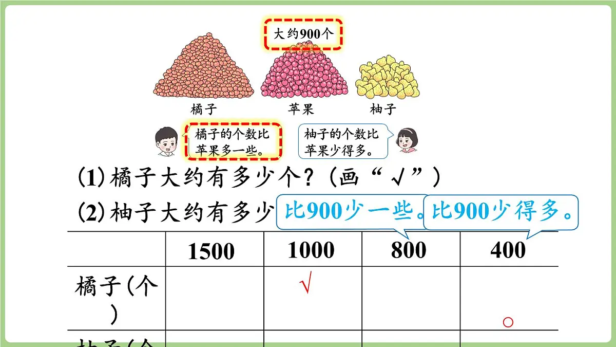 4.6 较大数的估计(课件2025-2026学年度西师大版数学二年级上册第7页