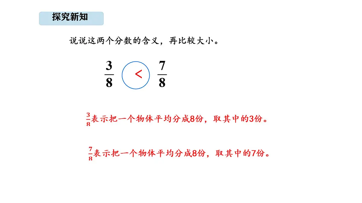 人教版数学三年级上册6.3 分数大小比较(课件)第8页