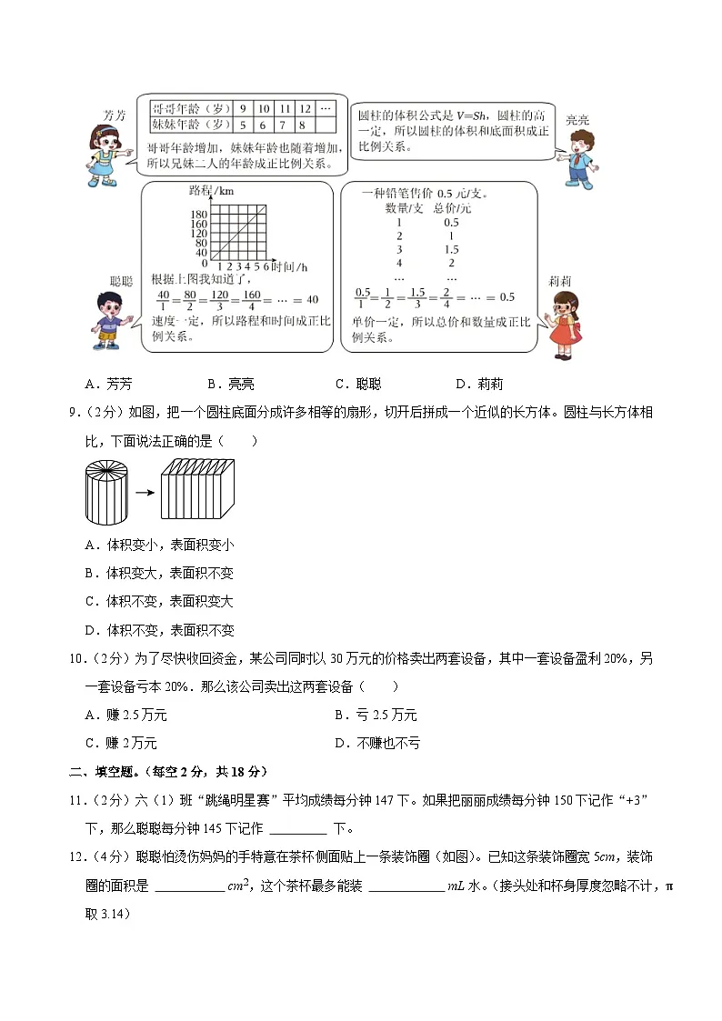 2025年广东省佛山市三水区小升初数学试卷第2页