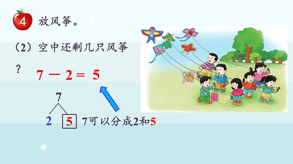 冀教版(2024)一年级数学上册课件 1.2.4 6、7的加减法第6页