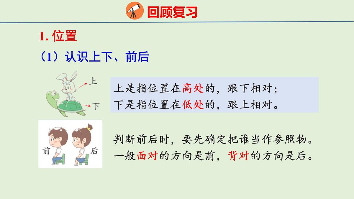 2025年青岛版五四制一年级数学上册 6.3 位置与图形(课件)第7页
