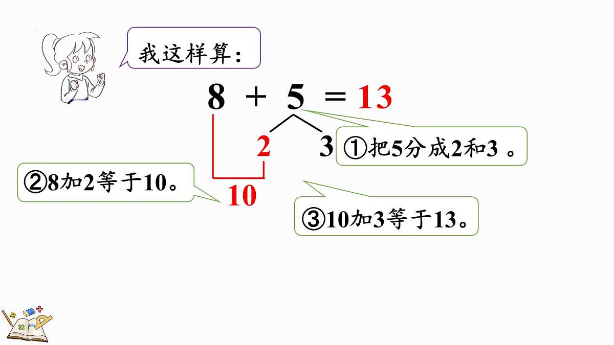 2025年冀教版一年级数学上册 4.3 8加几 (课件)第5页