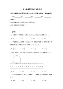 上海市黄浦区上海市实验小学小升初模拟考试数学试卷2025年下学期六年级（不含答案解析）