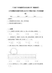 广东省广州市越秀区东风东路小学小升初模拟考试数学试卷2025年下学期六年级（不含答案解析）