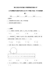 浙江省杭州市西湖小学教育集团西湖小学小升初模拟考试数学试卷2025年下学期六年级(不含答案解析)
