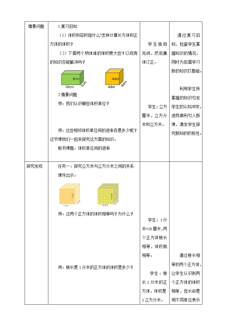 【任务型备课】苏教版六年级上册-1.9 体积单位间的进率(教案)第2页