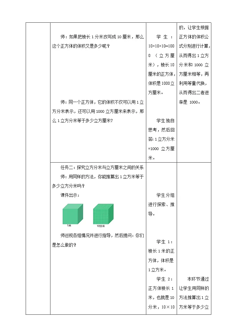 【任务型备课】苏教版六年级上册-1.9 体积单位间的进率(教案)第3页