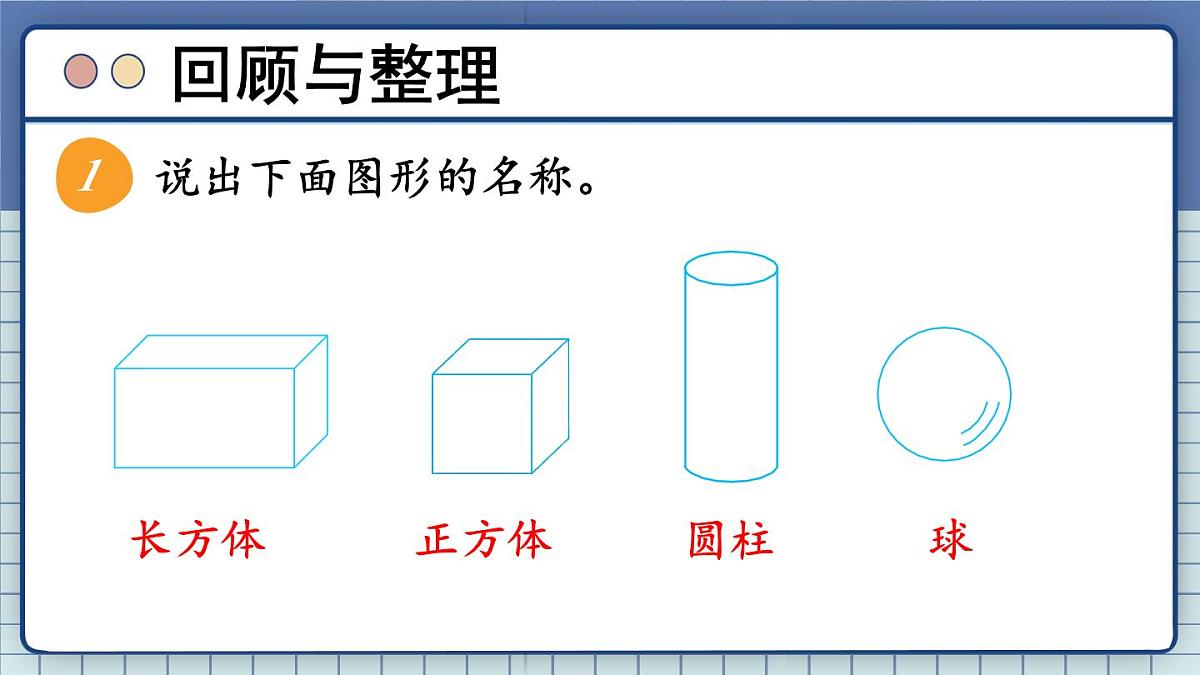 2025年秋新苏教版一年级数学上册 期末复习 第3课时 图形的认识(课件)第2页