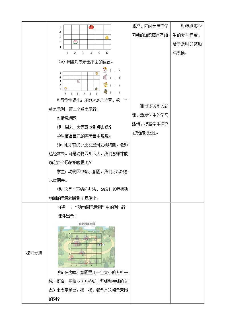 【任务型备课】人教版五年级上册-2.2 在方格纸上用数对确定物体的位置(教案)第2页