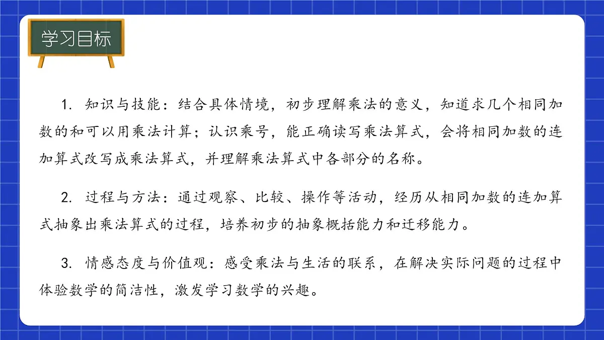 冀教版二年级上册数学第三单元乘法和除法第1课时 乘法的初步认识 课件第2页