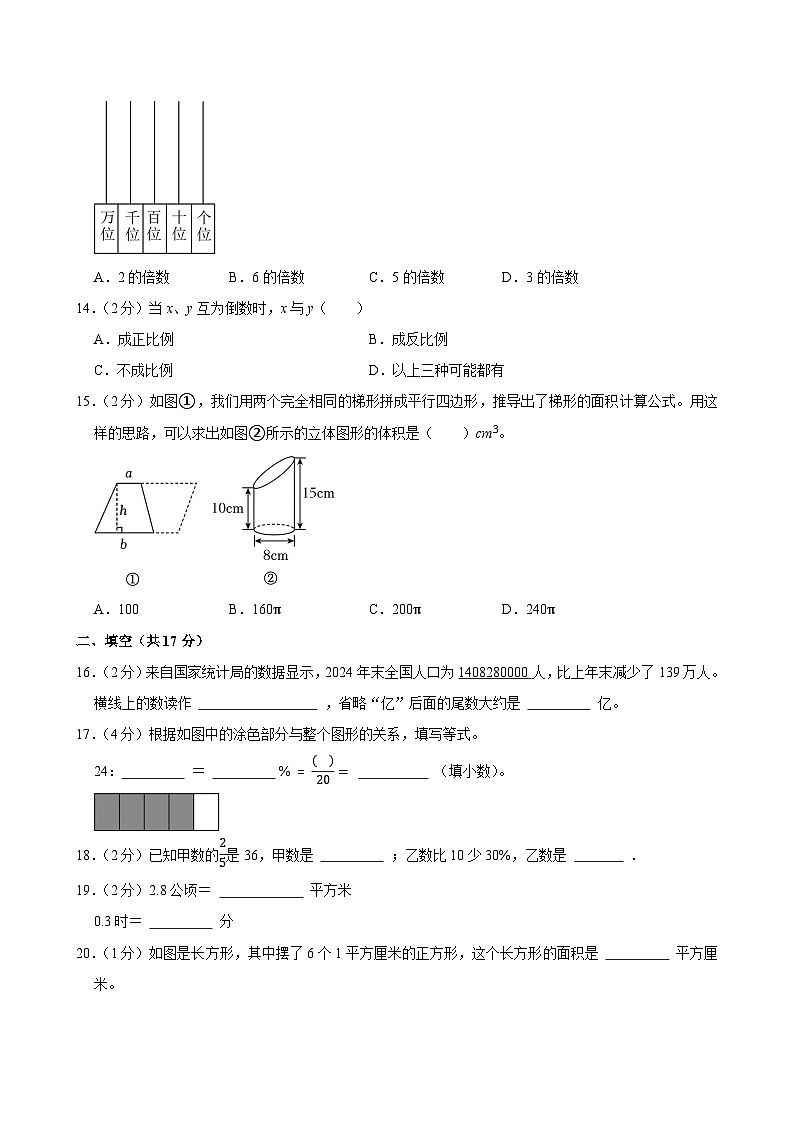 2025年山东省滨州市小升初数学试卷第3页