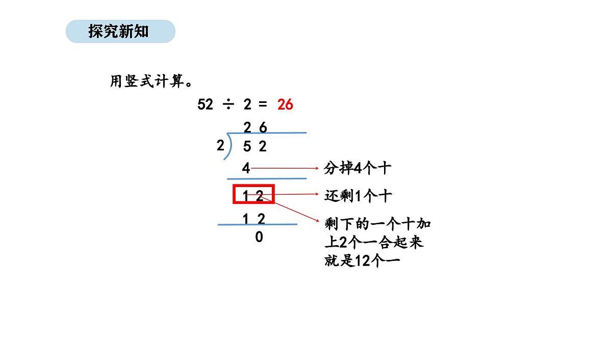 北京版数学三年级上册4.4 两位数除以一位数(首位不能除尽)(课件)第4页