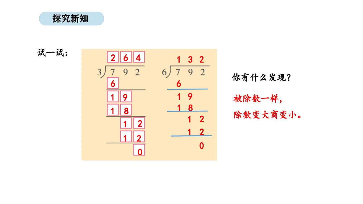 北京版数学三年级上册4.5 三位数除以一位数(商是三位数)(课件)第4页