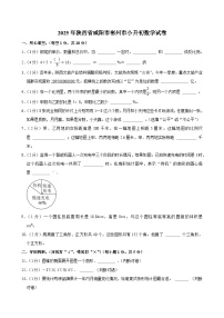 2025年陕西省咸阳市彬州市小升初数学试卷