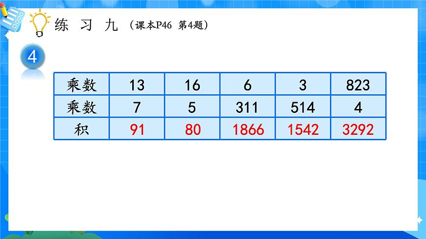 人教版小學(xué)數(shù)學(xué)三年級上冊 第7課時《練習(xí)九》課件第7頁