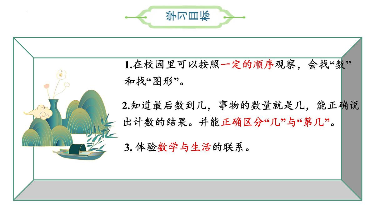 小学 数学 人教版(2024) 一年级上册(2024) 数学游戏在校园里找一找 课件第2页