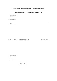 2023-2024学年五年级数学上册期中考——《小数乘除法列竖式计算》典型例题练习(含答案)