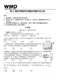 2025年第33届WMO世界奥林匹克竞赛中国赛区省测（复测）六年级数学试题