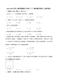 2024-2025学年上海市青浦区六年级（下）期末数学试卷（五四学制）（含解析）