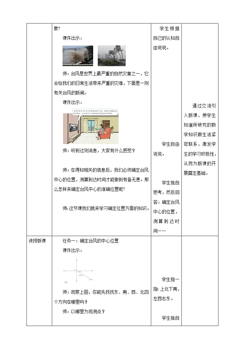 《2.1 描述物体的位置》教学设计表格式 2025-2026学年小学数学六年级上册 人教版第2页