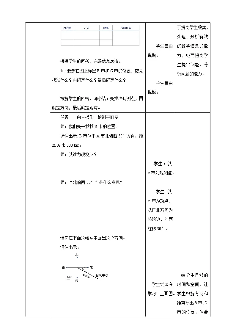 《2.2 在平面图上标出物体位置》教学设计 表格式 2025-2026学年小学数学六年级上册人教版第3页