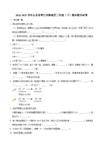 2024-2025学年山东省枣庄市薛城区三年级（下）期末数学试卷