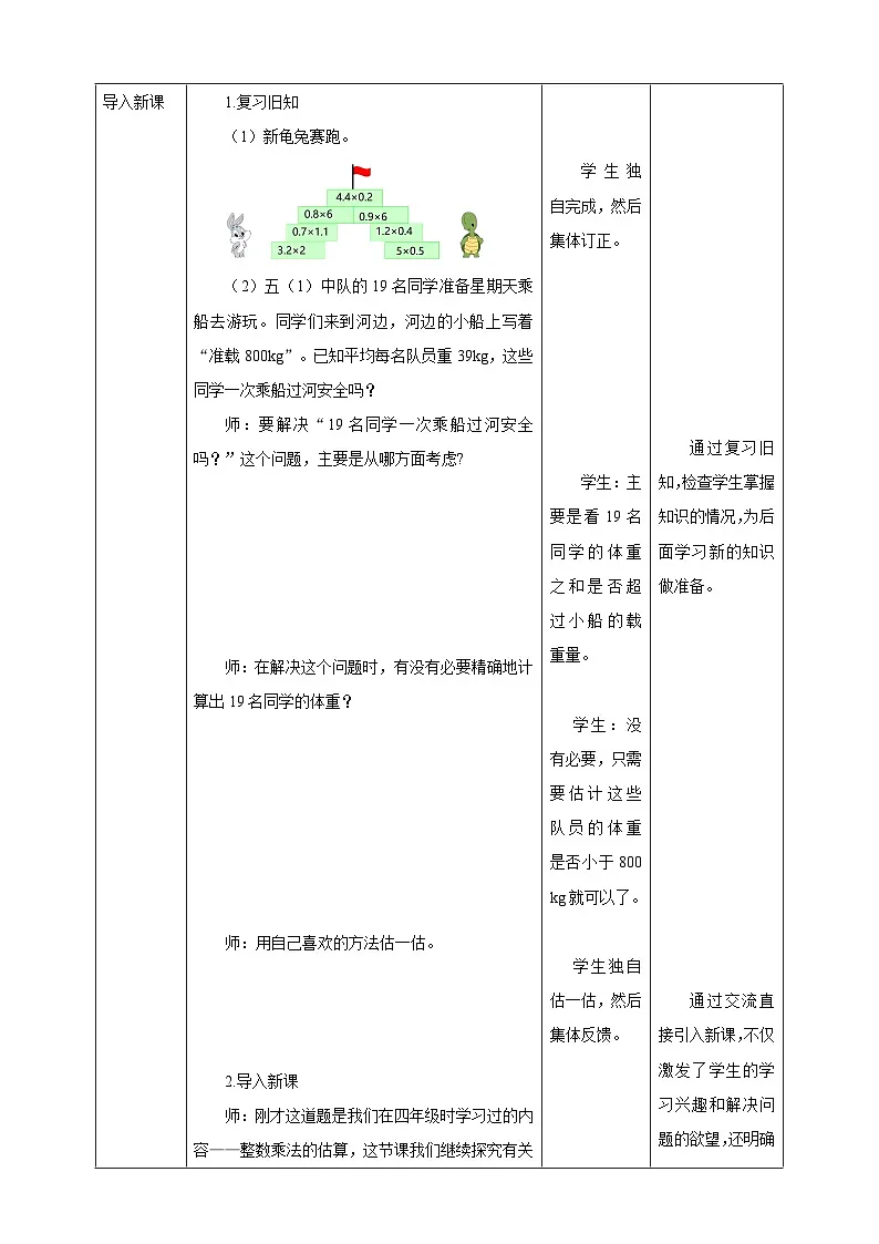 《1.4 小数乘小数的估算与连乘》教学设计 -2025-2026学年五年级数学上册 西师大版第2页