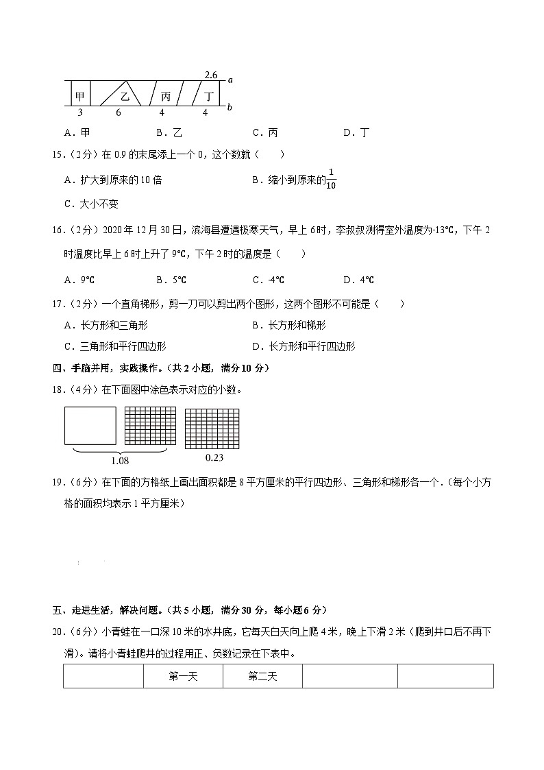 2024-2025学年安徽省合肥市肥东县多校五年级(上)期中模拟数学试卷第3页