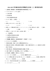 2024-2025学年湖北省武汉市黄陂区五年级（上）期中数学试卷