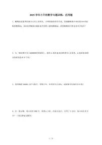 2025年(小升初)六年级下册数学专项练习:应用题(含解析)