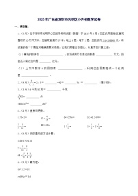 [小升初]2025年广东省深圳市光明区六年级下册数学试题[附答案]
