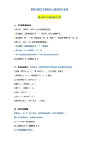 五（上）数学（苏教版）期末知识点汇总